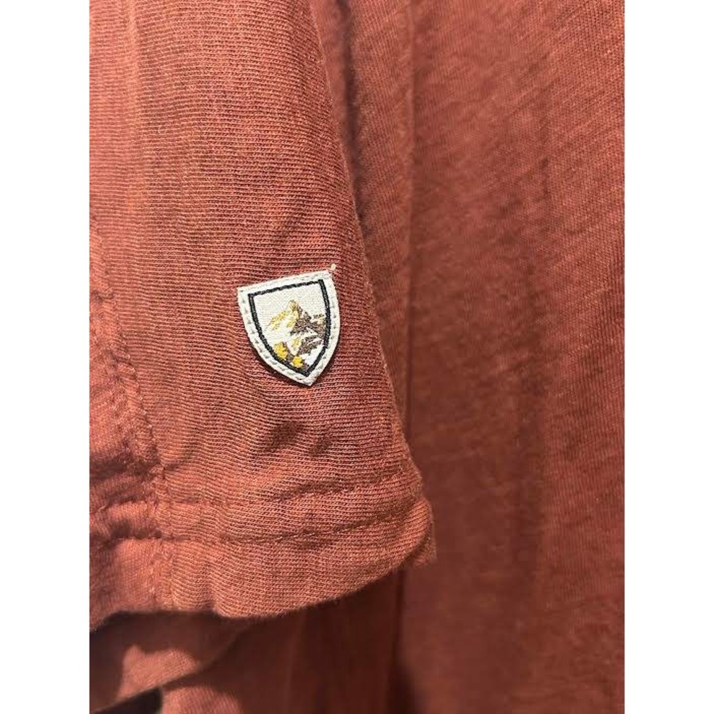 Kuhl KuhlDry Mens XL Polo Shirt Rust Orange Organic Cotton Tencel Short Sleeve - Picture 4 of 6